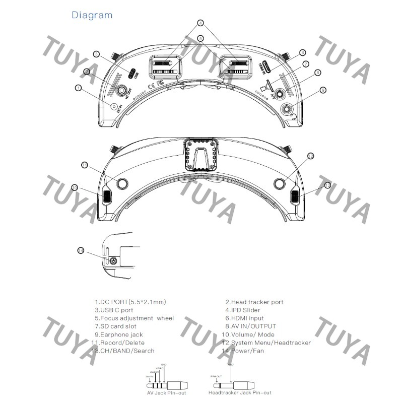 Drone Racing Goggles - Occhiali FPV SKY04X Pro OLED 1920*1080