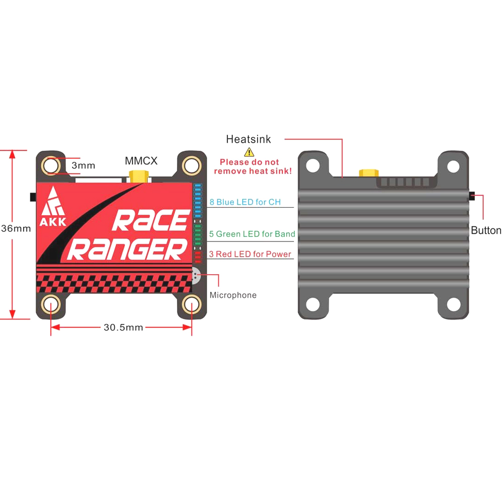 Trasmettitore FPV AKK 5.8G a L - Drone Racing Vtx recensione e prezzo